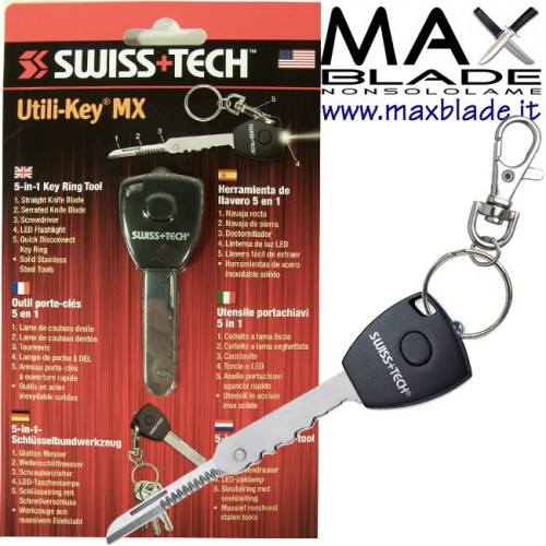 SWISS TECH Portachiavi Utili Key MX 5 in 1